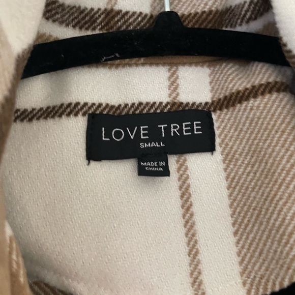 Love Tree Checkered Utility Jacket - Brown and Cream - Picture 2 of 4